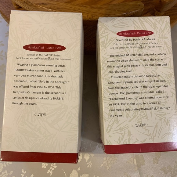 Barbie Hallmark Keepsake Ornaments, Collectors Edition. Years 1996 & 2000 - Picture 3 of 5